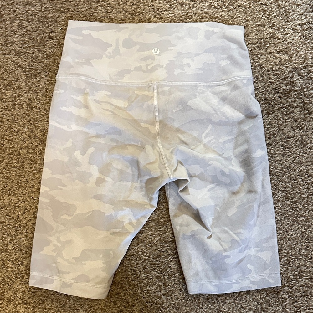 lululemon athletica Gray Camo Bike Shorts
